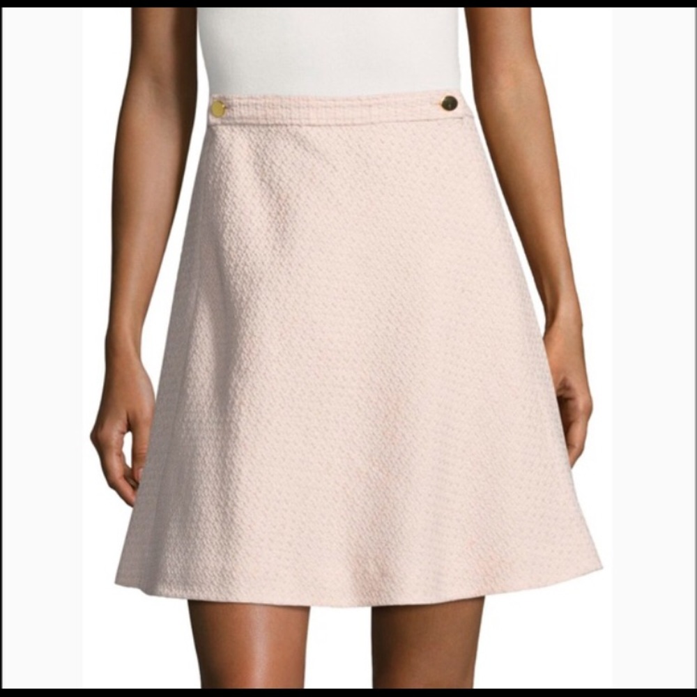 Kate Spade Blush Pink Tweed Military Skirt NWOT